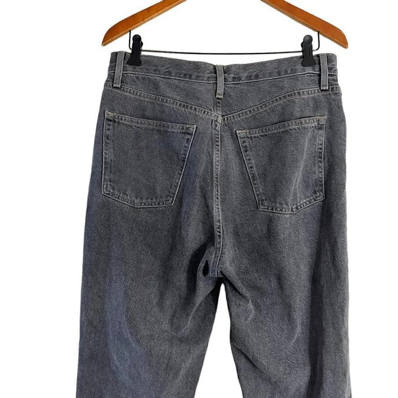 TopShop Gray Kort Jeans Buttonfly W32 Straight Leg Denim Pockets Casual Pants - Picture 5 of 8